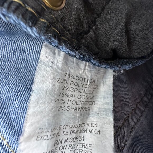 Jolt Straight Leg Jeans Womens Size 5 Embroidered Pockets Low Rise Blue - Picture 6 of 12